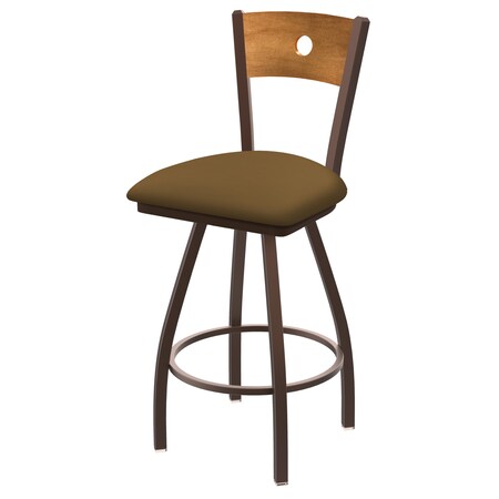 Holland Bar Stool Co 36" Swivel Counter Stool, Brnz Finish, Med Back, Canter Saddle Seat X830